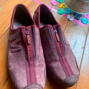 Merrell Men's Burgundy Suede Zip Loafers